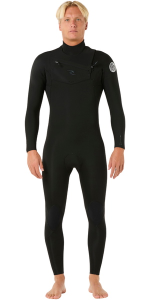 2026 Rip Curl Mens Dawn Patrol Pro 4/3mm Chest Zip Wetsuit 16WMFS - Black